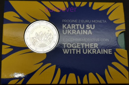 2 Euro Gedenkmünze 2023 Nr. 4 - Litauen / Lithuania - Kartu Su Ukraina BU Coincard - Litauen