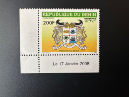 Bénin 2008 Mi. 1662 Armoirie Coat Of Arms Wappen Surchargé Overprint 200 Sur 250F MNH** - Benin – Dahomey (1960-...)