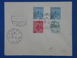 AY19  ALGERIE   BELLE  LETTRE 1931  ALGER +MILLESIME TP +  AFFR. PLAISANT+ + - Covers & Documents