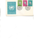 LAOS - LETTRE FDC -NATIONS UNIES -SERIE 120 A 122  CAD ILLUSTREE 1965 - Laos