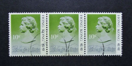 Great Britain - Hong Kong - Queen Elisabeth II  1987 - 10 C  SG 538A  (No Date) - ( 3 Values ) Obl. - Used Stamps