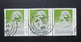 Great Britain - Hong Kong - Queen Elisabeth II  1987 - 10 C  SG 538A  (No Date) - ( 3 Values ) Obl. - Used Stamps