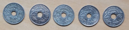 5 PIÈCES: 25 CENTIMES (1920, 1921, 1922, 1923, 1924) - 25 Centimes