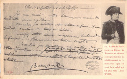 NAPOLEON - Lettre De Bonaparte Au Comte De Provence En Répose à Une Proposition .... - Carte Postale Ancienne - Historische Figuren