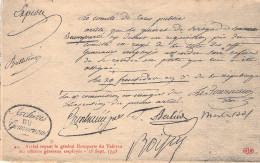 NAPOLEON - Arrêté Rayant Le Général Bonaparte Du Tableau Des Officiers Généraux Employés - Carte Postale Ancienne - Historische Figuren