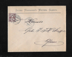 1899 HEIMAT GLARUS ► Vorort-Brief "Georg Hoffmann's Wittwe, Glarus"   ►SBK-60B◄ - Cartas & Documentos