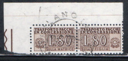 ITALIA REPUBBLICA ITALY REPUBLIC 1955 1981 PACCHI IN CONCESSIONE PARCEL POST STELLE STARS 1960 LIRE 80 USATO USED OBLIT - Pacchi In Concessione