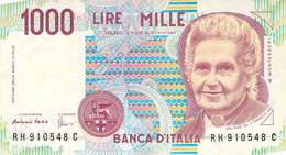 1000 Lire Italien 1990 VF/F (III) - 1000 Liras