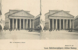 Stereographic Image ( Julien Damoy ) Postcard Italy Rome Pantheon - Panteón