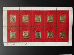 Guinée Guinea 2009 Mi. 6489 Kleinbogen Feuillet Premier Timbre Polonais First Polish Stamp On Stamp Gold Or - Timbres Sur Timbres