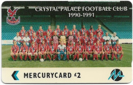 UK (Paytelco) - Football Clubs - Crystal Palace Team Photo - 5PFLB - 2.231ex, Used - [ 4] Mercury Communications & Paytelco