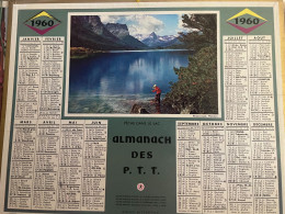 CALENDRIER ALMANACH DES POSTES  1960 / PECHE - Formato Grande : 1941-60