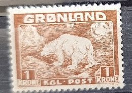 GROENLAND Ours, Bear, Oso, Tragen. Yvert N° 29* Neuf Avec Charnière - Bears