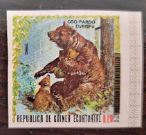 GUINEE EQUATORIALE Ours, Bear, Oso, Tragen. Yvert N° 87** Neuf Sans Charnière MNH (Ursus Arctos) NON DENTELE - Osos