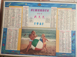 CALENDRIER ALMANACH DES POSTES  1961 / JOIE DE VIVRE - Tamaño Grande : 1961-70