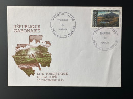 Gabon Gabun 1993 FDC 1er Jour Mi. 1170 Site Touristique De La Lopé Tourisme Tourismus Map Karte Carte 175F - Gabon