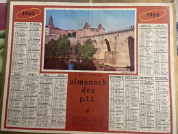 CALENDRIER ALMANACH DES POSTES  1964 / MONTAUBAN - Tamaño Grande : 1961-70