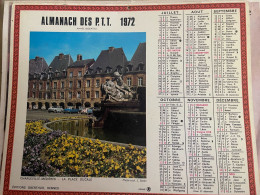 CALENDRIER ALMANACH DES POSTES  1972 / LYON / CHARLEVILLE - Big : 1961-70