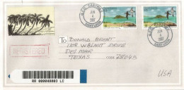 Registered Letter From St Lucia Sent To Laredo (Texas) - Antilles