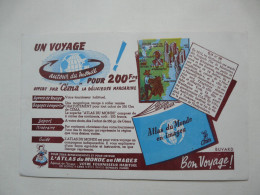 VIEUX PAPIERS - BUVARD : "CEMA" MARGARINE - ATLAS DU MONDE EN IMAGES - Automóviles