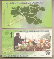 Padania - Banconota Non Circolata FdS UNC Da 1 Lega - 2005 - Otros & Sin Clasificación