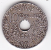 Protectorat Français 10 Centimes 1938 , En Cupro Nickel , Lec# 115 - Tunisia