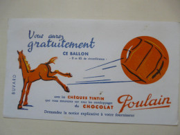 VIEUX PAPIERS - BUVARD : CHOCOLAT POULAIN - CHEQUES TINTIN - Chocolat