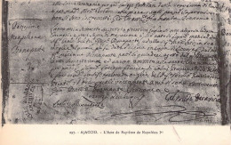 NAPOLEON - Acte De Baptême De Napoleon - Ajjaccio - Carte Postale Ancienne - Historische Figuren