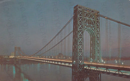 CARTOLINA  NEW YORK CITY,NEW YORK,STATI UNITI-GEORGE WASHINGTON BRIDGE-VIAGGIATA 1970 - Brücken Und Tunnel