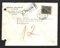 Carta Registada Na Malveira Em 1962. Rara Marca 'Malveira'. Letter Registered In Malveira In 1962. Rare 'Malveira' Bran - Brieven En Documenten