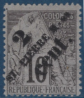 France Colonies ST Pierre Et Miquelon N°38b 2c Sur 10c Noir Sur Lilas Variété Triple Surcharge TTB Signé SCHELLER - Ongebruikt