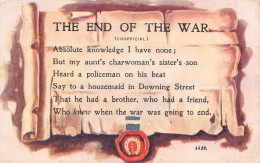 ANGLETERRE - The End Of The War - Printed In England - Carte Postale Ancienne - Sonstige & Ohne Zuordnung