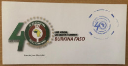 Burkina Faso 2015 Scarce FDC Premier Jour Emission Commune Joint Issue CEDEAO ECOWAS 40 Ans 40 Years - Burkina Faso (1984-...)