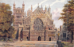 ANGLETERRE - West Front - Exeter Cathedral - Carte Postale Ancienne - Other & Unclassified