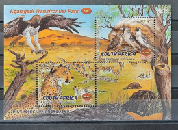 2001 - South Africa - MNH - Animals Of KgalagadinTransfrontier Park  - Souvenir Sheet Of 2 Stamps - Neufs