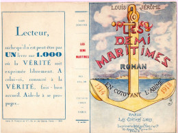 J0104 - Couverture De Livre - Les Demi Maritimes - Roman - Louis Jérôme - Éditions Libres - PARIS - Matériel Et Accessoires