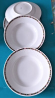 4 Assiettes Creuses En Porcelaine Allemande Fritz Lucas REMSCHEID - Vintage - Autres & Non Classés