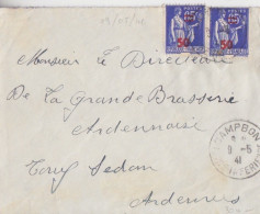 Lettre Obl. Campbon Le 9/5/41 (Tarif Du 1/12/39) Sur N° 479 50c / 65 Paix X 2 - 1932-39 Paix