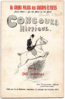 J0104 - CONCOURS HIPPIQUE - PARIS 1903 - Livre Programme Officiel - Au Grand Palais Des Champs Élysées - Programmes