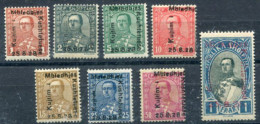 ALBANIA 1925 Constitutional Assembly, King Zog Definitive Set Overprinted LHM / *.  Michel 171-78 - Albanie