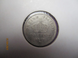 France: 20 Centimes 1867 A - 50 Centimes