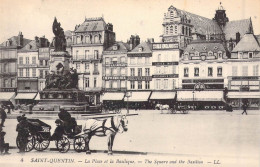 FRANCE - 02 - Saint-Quentin - La Place Et La Basilique - Carte Postale Ancienne - Saint Quentin