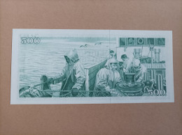 Billete De Islandia De 500 Kronur, Año 1961, UNC - Islanda