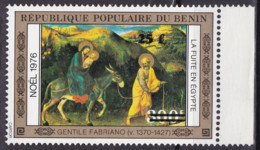 BENIN 1984 MICHEL 370 25F /300F - NOEL CHRISTMAS 1976 GENTILE FABIANO EGYPTE EGYPT - OVERPRINTED OVERPRINT SURCHARGE MNH - Bénin – Dahomey (1960-...)