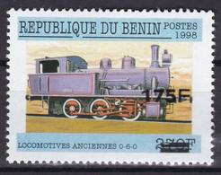 BENIN 2005 2006 MICHEL 1385 175F /270F Val 60€ - LOCOMOTIVES ANCIENNES TRAINS TRAIN- OVERPRINT SURCHARGE OVERPRINTED MNH - Bénin – Dahomey (1960-...)