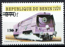 BENIN 2000 MICHEL 1289 150F /270F Val 100€ - TRAINS CLASS CLASSE 21 C 6 - OVERPRINTED OVERPRINT SURCHARGE MNH - Bénin – Dahomey (1960-...)