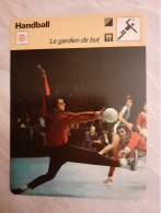 Fiche Rencontre Handball Le Gardien De But - Balonmano