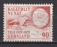1975 Grönland, Mi:GL 94, Sn:GL 100, Yt:GL 82, Gyrfalcon (Falco Rusticolus), Parabol Antenna - Gebruikt