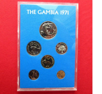 Gambia Set 1 5 10 25 50 Butut 1 Dalasi 1971  Gambie  Unc - Gambie