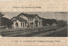 CPA-1916- SALONIQUE. La Gare Des Chemins-de-Fer Orientaux-Salonique - Grèce CIRCULEE - Greece